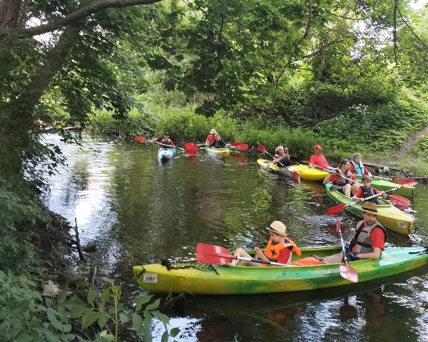 Spływy kajakowe rzeką Wel -Pole namiotowe z zapleczem -Agroturystyka